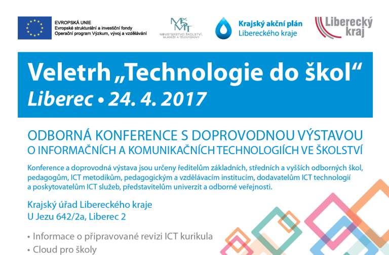 Pozvánka na Veletrh „Technologie do škol“